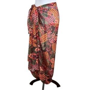 Sofia by Sofia Vergara Elegant Floral Swim Coverup Scarf, One Size, NWT